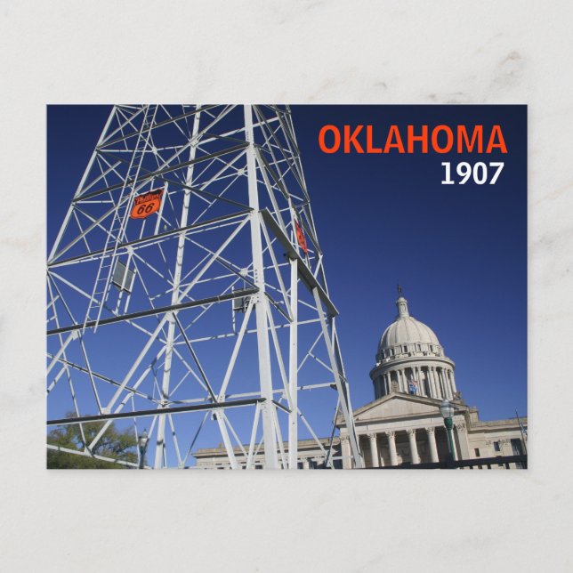 Postal Cartão do centennial de Oklahoma (Frente)