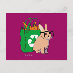 Postal Cartão do coelho do hipster (sem texto)