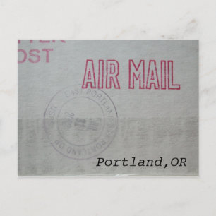 Postal Cartão do correio aéreo de Portland