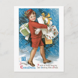 Postal Cartão do cumprimento com imagem do vintage