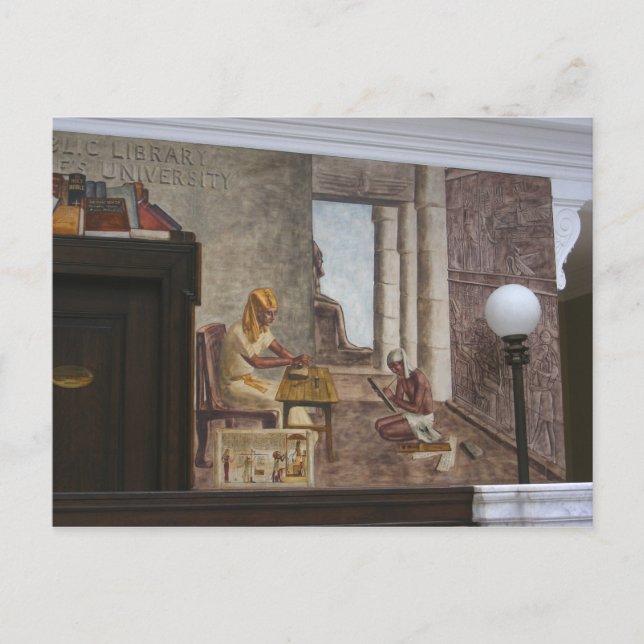 Postal Cartão do ~ das pinturas murais 2 de WPA (Frente)