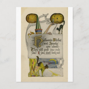 Postal Cartão do Dia das Bruxas