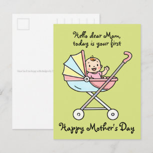 Postal Cartão do Dia das Mães - Cartoon Engraçado 1 + seu