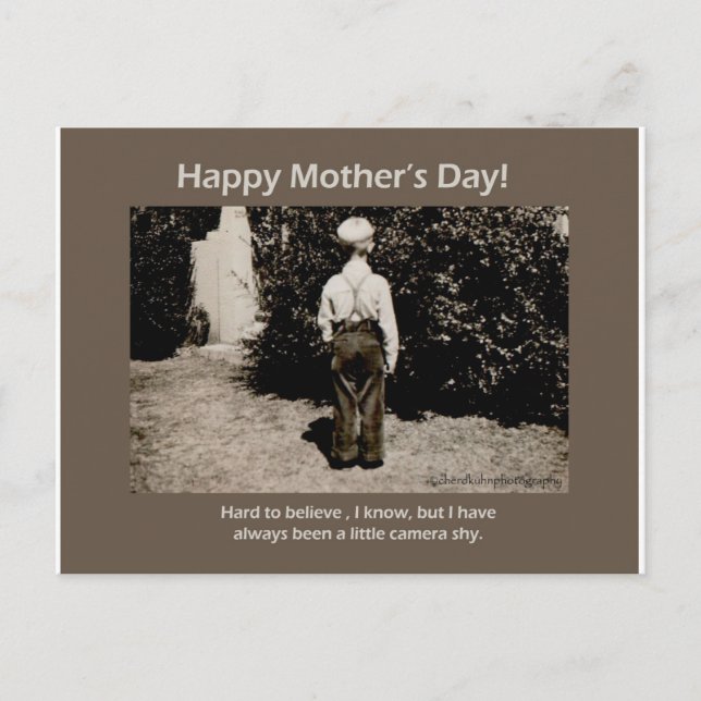 Postal Cartão do Dia das Mães com Foto Antiga (Frente)