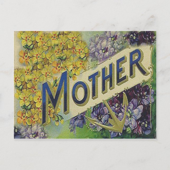 Postal Cartão do Dia das Mães Vitoriano (Frente)