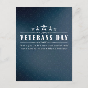 Postal Cartão do Dia dos Veteranos