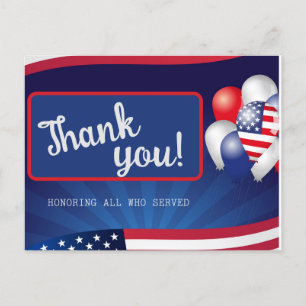 Postal Cartão do Dia dos Veteranos