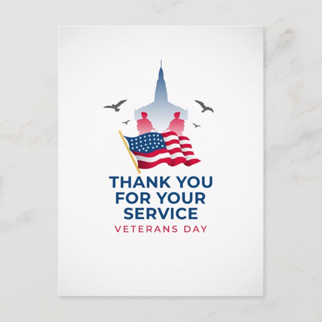 Postal Cartão do Dia dos Veteranos (Frente)