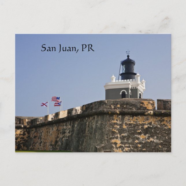 Postal Cartão do farol de San Juan (Frente)