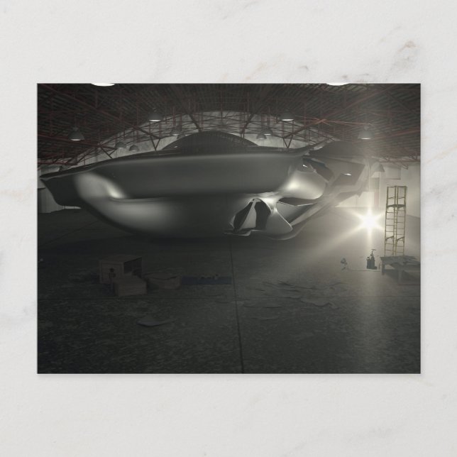 Postal Cartão do hangar do UFO de Roswell (Frente)