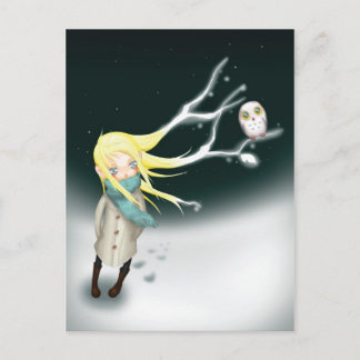 Postal Cartão do inverno de G