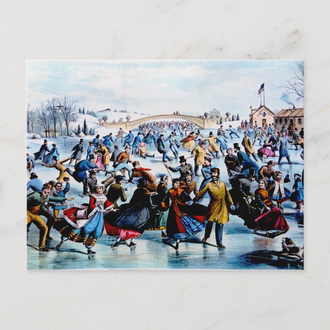 Postal Cartão do inverno do Central Park (Frente)