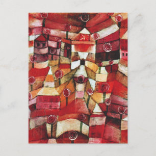 Postal Cartão do jardim de rosas de Paul Klee