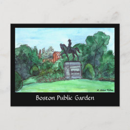 Postal Cartão do jardim público de Boston