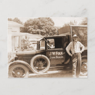 Postal Cartão do negociante de sucata