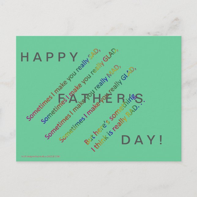 Postal CARTÃO DO PAI 15.05.1.Liam (Frente)