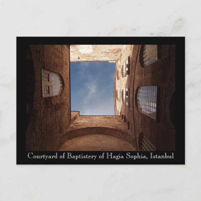 Postal Cartão do pátio de Hagia Sophia (Frente)