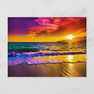 Postal Cartão do por do sol
