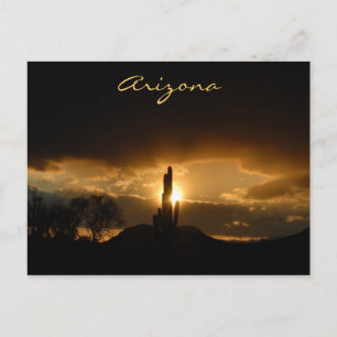 Postal Cartão do por do sol da arizona