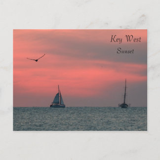 Postal Cartão do por do sol de Key West