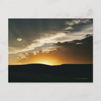 Postal Cartão do por do sol de Wyoming