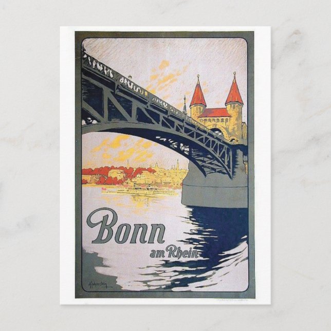 Postal Cartão do poster do anúncio do vintage (Frente)