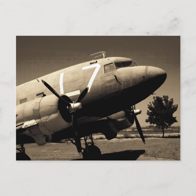Postal Cartão do Sepia do C-47 (Frente)