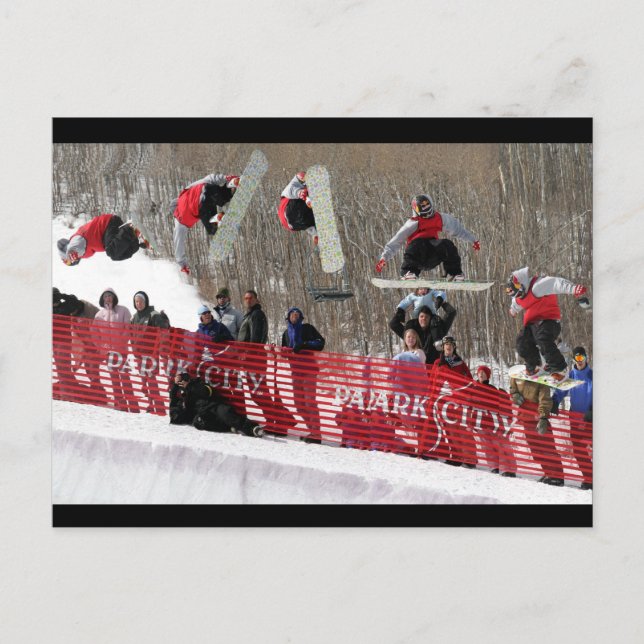 Postal Cartão do Snowboard (Frente)