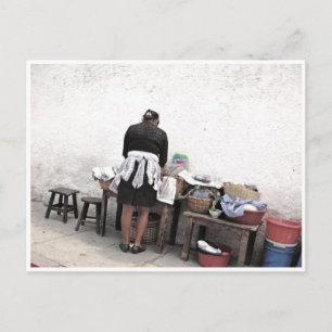 Postal Cartão do vendedor ambulante