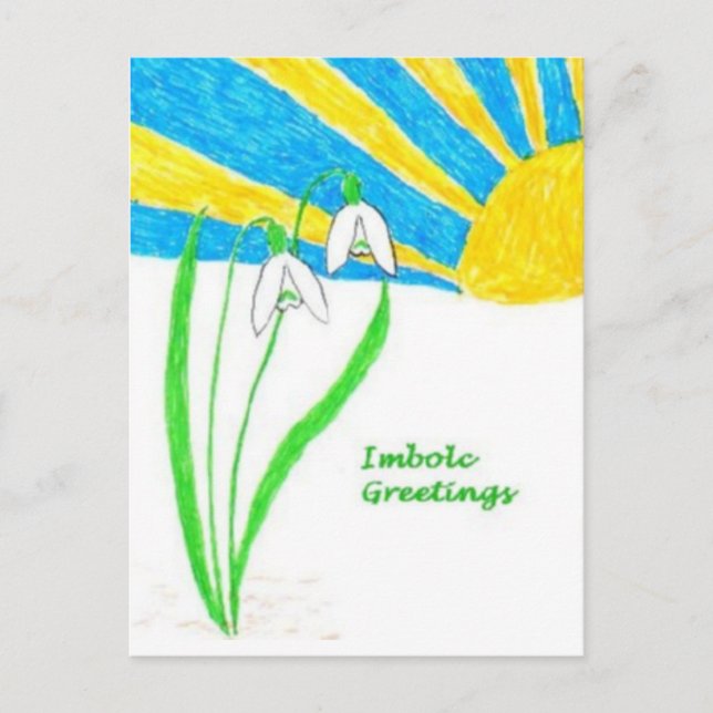 Postal Cartão dos cumprimentos de Imbolc (Frente)