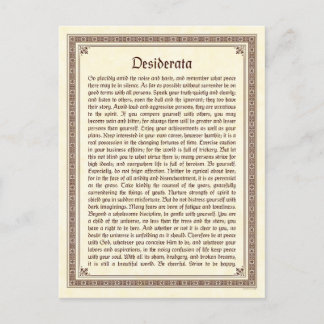Postal Cartão dos Desiderata