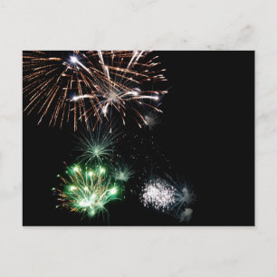 Postal Cartão dos fogos-de-artifício