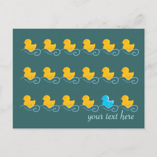 Postal cartão dos patos fofos