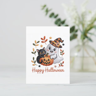 Postal Cartão Encantador de Saudação do Halloween - Embr 
