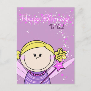 Postal cartão - feliz aniversário - anjozinho