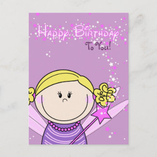 Postal cartão - feliz aniversário - anjozinho