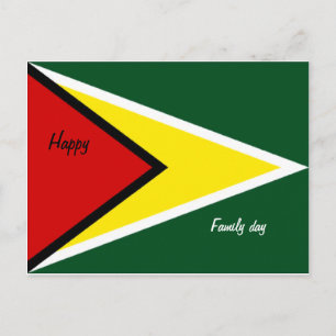 Postal Cartão felizes de guyana do dia da família