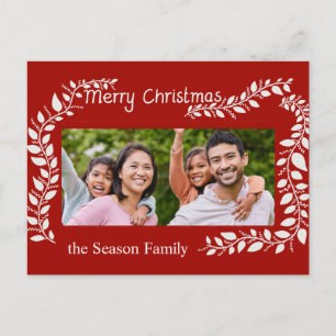 Postal Cartão fotográfico com letra à mão Feliz Natal