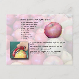 Postal Cartão fresco do bolo de Apple de GramaBarb
