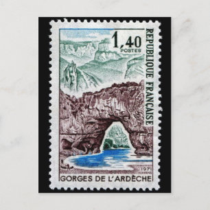 Postal Cartão gravado vintage do selo