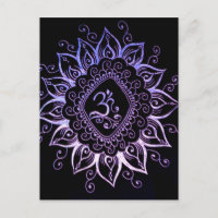 Cartão Hindu do símbolo do Henna