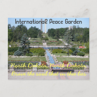 Postal Cartão internacional de North Dakota do jardim da