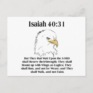 Postal Cartão Isaiah 40:31