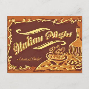 Postal Cartão italiano da noite