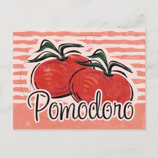 Postal Cartão italiano de recepção de tomate (Frente)