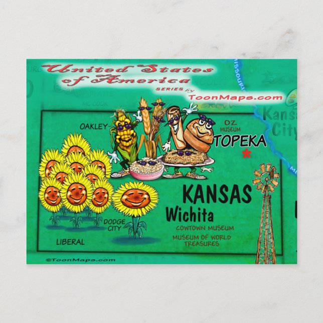 Postal Cartão Kansas USA (Frente)