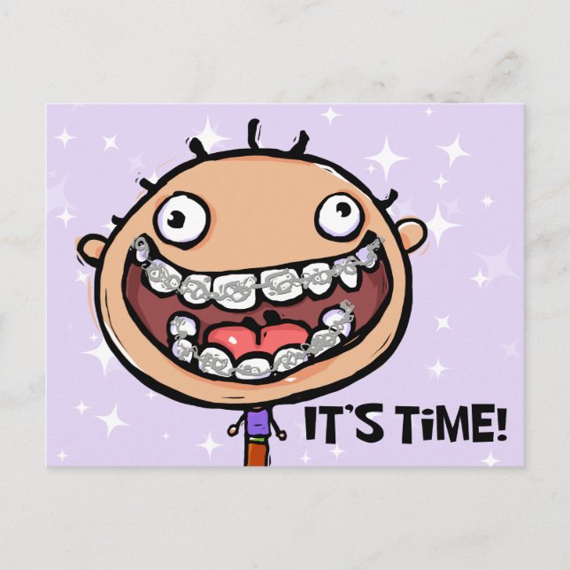 Postal Cartão Lembrete de Compromisso Ortodontal (Frente)