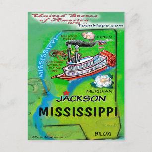 Postal Cartão Mississippi EUA