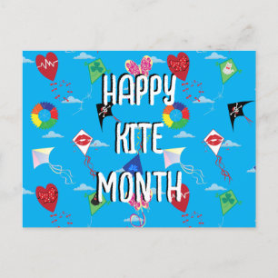 Postal Cartão nacional de "Kite Month"