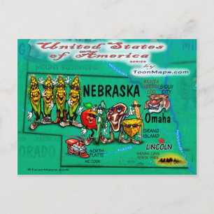 Postal Cartão Nebraska USA